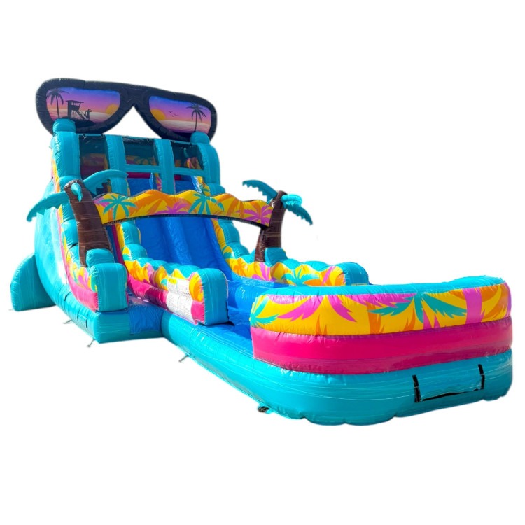 Island Vibes 20 Foot Double Lane Waterslide
