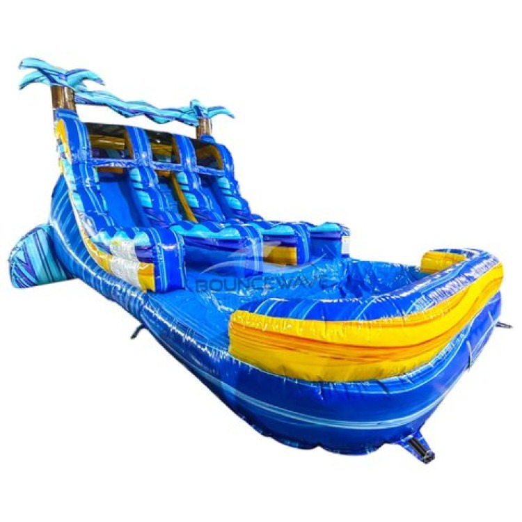 Tropical Tides 16 Foot Double Lane Waterslide