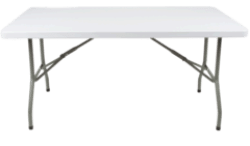 6 Foot White Folding Table
