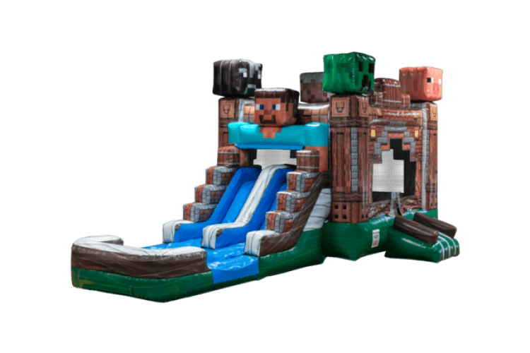 Block Breaker Bounce House & Double Waterslide