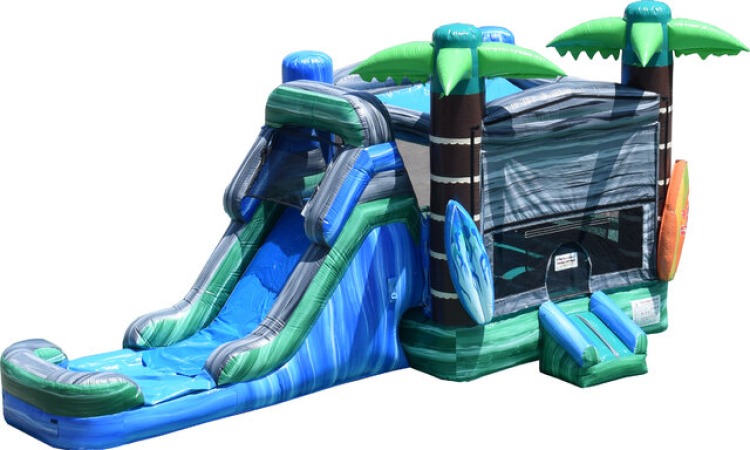 Surf's Up Bounce House With Slide