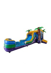 Tropical Storm Bounce House With Single Lane Slide