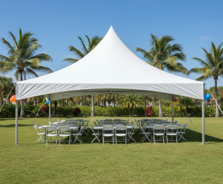 20ft x 20ft White High Peak Tent Package